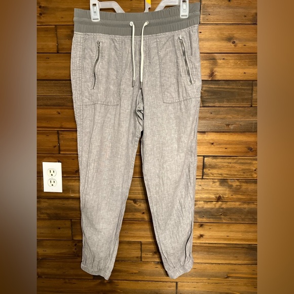 Athleta Cabo Pure Linen Jogger Pants Size 6 Slim Fit - Picture 4 of 10